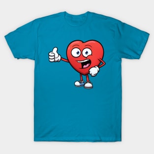 Cute Heart With Thumb Up T-Shirt